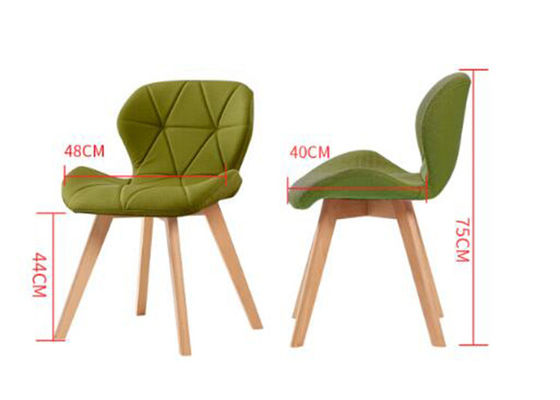 Misstap Bestand Beuk het Dineren Stoel, Multi Gekleurde Stof het Dineren Stoelen