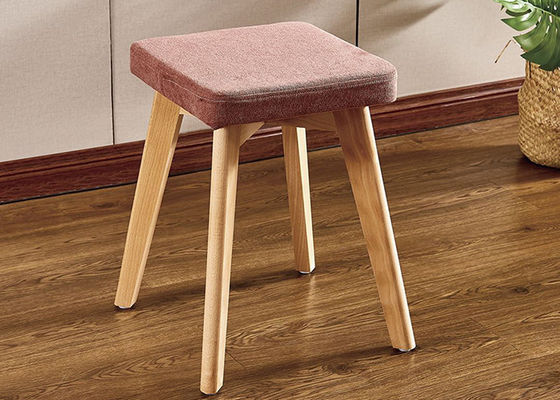 De Stoel van de de Make-upkruk van het Beukehoutkader, de Stoel van de Stoffentoilettafel