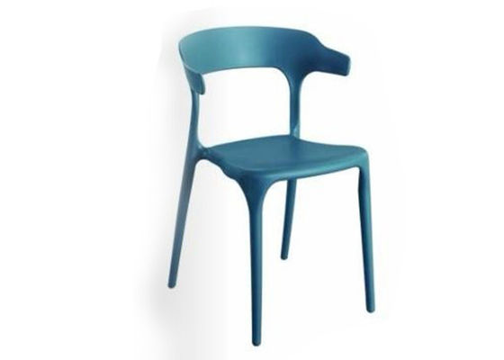Blauwe Klassieke Stapelbare Moderne Plastic Openlucht het Dineren Stoelen